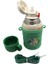 Cartoon Çelik Termos Matara Çocuk 480ML Yeşil 3