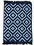 Piramit Desen Siyah & Beyaz Çift Taraflı Antik Kilim 1