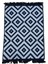 Piramit Desen Siyah & Beyaz Çift Taraflı Antik Kilim 3