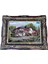 Denizli Konağı Adlı Iran Tebriz Halı Tablo 95 x 74 cm - Duvar Halı Kilim Tablo 1