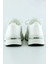 Beyaz Örgü Dokuma Taş Detaylı Bağcıklı Slip-On Sneaker 3