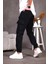 Dasser Paçası ve Beli Lastikli Slim Fit Likralı Kot Kargo Pantolon 5