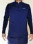 Erkek Lacivert Dik Yaka Yarı Fermuarlı Antrenman Sweatshirt 1056-001 1