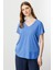 51476 Onteks V Yaka Kısa Kol Bluz 2