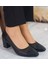 Bayan Siyah (6cm) Şık Casual Buisness Topuklu Ayakkabı 1