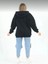 Siyah Fermuarlı Kapüşonlu Sweatshirt 2
