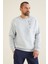 Erkek Açık Gri Gizli Cep Detaylı Sweatshirt 88292-90 3