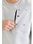 Erkek Açık Gri Gizli Cep Detaylı Sweatshirt 88292-90 5
