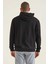 Erkek Siyah Dustin Kapüşonlu Standart Kalıp Baskılı Sweatshirt 88136-01 5