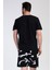 Siyah Erkek Kısa Kollu Şortlu Pijama Takımı 3