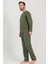 Man Haki Erkek Uzun Kollu Pamuklu Pijama Takımı 3