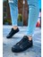 SHO191 Bağcıklı Toka Detaylı Cst Side Buckle Erkek Ayakkabı Sıyah 4