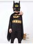 Erkek Çocuk Doğum Günü Siyah Batman Pelerinli Maskeli Kostüm Tek Maskeli 1