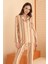 Hardal Çizgli Önden Düğmeli Pijama Takımı 3