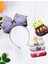 3'lü Set Kız Çocuk Aksesuar Popüler Peluş Lastik Toka&taç&renkli Saç Örgü Lastik Toka Takım 1