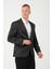 Erkek Slim Fit Blazer Ceket Koyu Gri 2