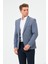 Erkek Slim Fit Blazer Ceket Mavi 3