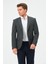 Erkek Slim Fit Likralı Blazer Ceket Antrasit 3