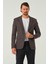 Erkek Slim Fit Blazer Ceket Koyu Bordo 2