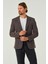 Erkek Slim Fit Blazer Ceket Koyu Bordo 3