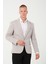 Erkek Slim Fit Blazer Ceket Krem 2