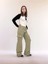 Kız Çocuk Pamuk Gabardin Geniş Paça Kargo Cepli Pantolon - Rahat ve ŞIK-PNT-0047 2