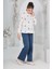 Kız Çocuk Pamuk Gabardin Geniş Paça Kargo Cepli Pantolon - Rahat ve ŞIK-PNT-0047 2