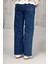 Kız Çocuk Pamuk Gabardin Geniş Paça Kargo Cepli Pantolon - Rahat ve ŞIK-PNT-0047 4