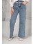 Kız Çocuk Pamuk Gabardin Geniş Paça Kargo Cepli Pantolon - Rahat ve ŞIK-PNT-0047 1