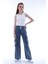 Kız Çocuk Oversize Kargo Cepli Beli Lastikli Pamuk Kot PANTOLON-PNT-0042 5