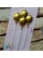 Vıp Kalite Parlak Metalik Gold Balonlu Pasta Mumu 4 Adet Gold Doğum Günü Mumu Gold Bırthday Candle 1