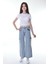 Kız Çocuk Wide Leg Geniş Paça Pamuklu Kot PANTOLON-PNT-0039 5