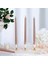 Chrıstmas Candle Metallıc Brıght Rose Gold Candlestıck 10 Adet Rose Gold Şamdan Mumu Yılbaşı Mumları 1
