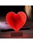 3D Sıradışı Kalp Işıklı Kalp 3D Heart Tunnel Lamp Red Light 3D Işıklı Usb+ Kalpli Pilli LED Işık 3