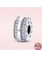 Gümüş Sparkling Pave Lines Logo Klip Charm 2