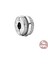 Gümüş Sparkling Pave Lines Logo Klip Charm 3