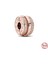 Rose Renk Sparkling Pave Lines Logo Klip Charm 1