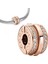 Rose Renk Sparkling Pave Lines Logo Klip Charm 2