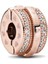 Rose Renk Sparkling Pave Lines Logo Klip Charm 3