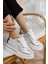 Granes Kadın Gümüş Cilt Gizli Topuk Sneaker 1