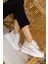 Granes Kadın Gümüş Cilt Gizli Topuk Sneaker 2