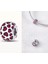 Gümüş Yuvarlak Kalpler Klips Charm 3