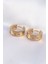 316L Çelik Gold Renk Zirkon Taşlı Minimal Model Halka Küpe 1