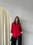 Kadın Alina Ön Patlı Oversize Keten Ayrobin Gömlek 3