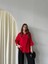 Kadın Alina Ön Patlı Oversize Keten Ayrobin Gömlek 4
