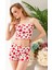 Kadın Kalp Desenli Atlet Şort Pijama Takımı Beyaz - 25Y 10041 5
