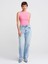 Denim Kar Yıkama Denim Mom Pantolon-Mavi 1