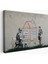 - Bansky Çocuğun Çizdiği Evin Kapısını Kapatan Adam Kanvas TABLO-5019 2