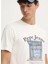 Bisiklet Yaka Kırık Beyaz Erkek T-Shirt PM509638-803 Aggo 3