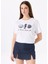 Bisiklet Yaka Nakışlı Kırık Beyaz Kadın T-Shirt F5SL-TST0252 3